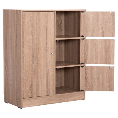 CABINET WITH 4 STORAGE SPACES MATIN HM2479.02 SONAMA OAK MELAMINE 80x39,5x99,5Hcm.