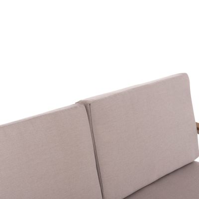 OUTDOOR LOUNGE SET 4PCS SAFIN HM6278.04 ALUMINUM IN CAPPUCCINO--POLYWOOD--OLEFIN FABRIC IN BEIGE