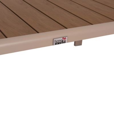 OUTDOOR LOUNGE SET 4PCS SAFIN HM6278.04 ALUMINUM IN CAPPUCCINO--POLYWOOD--OLEFIN FABRIC IN BEIGE