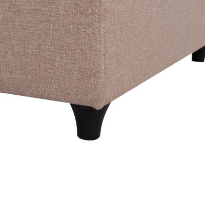 SUBSTRATE KING-SIZE BED SIGGY HM21218.01--BEIGE FABRIC--FOR MATTRESS 180x200cm.