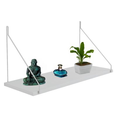 СТЕНЕН РАФТ AGILAN HM9183.15 МЕЛАМИН В БЯЛО-БЯЛ МЕТАЛ 72x20x27Hcm.