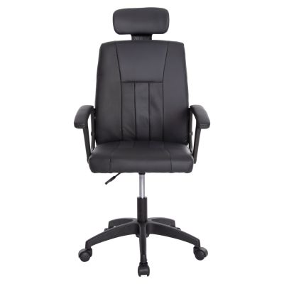 ОФИС СТОЛ NIMBLE HM1199.01 ЧЕРЕН PVC-ЧЕРНА НАЙЛОНОВА РАМКА И ОСНОВА 51x61x130Hcm.
