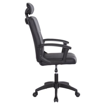 ОФИС СТОЛ NIMBLE HM1199.01 ЧЕРЕН PVC-ЧЕРНА НАЙЛОНОВА РАМКА И ОСНОВА 51x61x130Hcm.