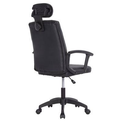 ОФИС СТОЛ NIMBLE HM1199.01 ЧЕРЕН PVC-ЧЕРНА НАЙЛОНОВА РАМКА И ОСНОВА 51x61x130Hcm.