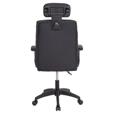 ОФИС СТОЛ NIMBLE HM1199.01 ЧЕРЕН PVC-ЧЕРНА НАЙЛОНОВА РАМКА И ОСНОВА 51x61x130Hcm.