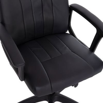 ОФИС СТОЛ NIMBLE HM1199.01 ЧЕРЕН PVC-ЧЕРНА НАЙЛОНОВА РАМКА И ОСНОВА 51x61x130Hcm.