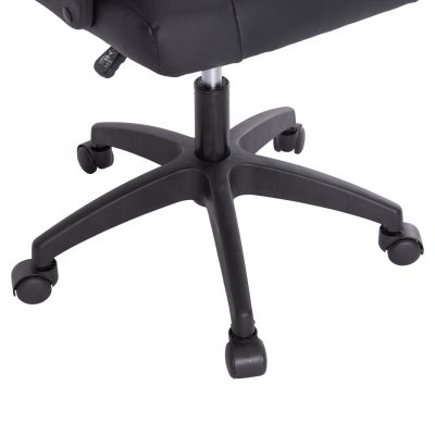 ОФИС СТОЛ NIMBLE HM1199.01 ЧЕРЕН PVC-ЧЕРНА НАЙЛОНОВА РАМКА И ОСНОВА 51x61x130Hcm.