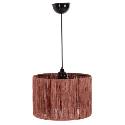 CEILING PENDANT LAMP INDOORS HM7944.04 SALMON COLORED PAPER ROPE CAP Φ30x67Hcm.