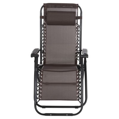 ARMCHAIR RELAX COMPANION HM5095.13 BROWN TEXTILENE-BLACK METAL 67x145x110Hcm.