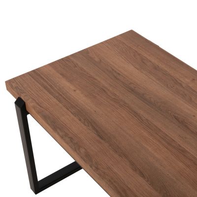 ХОЛНА МАСА HM9585.04 MDF В ОРЕХ ПЛОТ-ЧЕРНА МЕТАЛНА ОСНОВА 120x60X46Hcm.