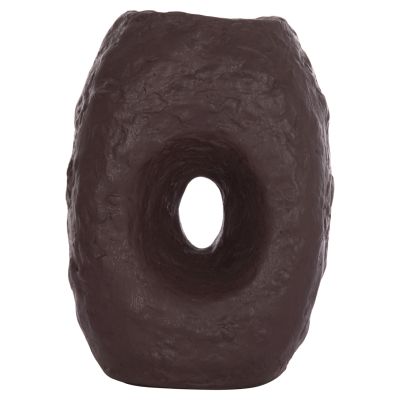 DECORATIVE TABLE VASE NAMENTIS HM4673.07L TERRACOTA IN CHOCOLATE COLOR--26.5x16x36.5Hcm.
