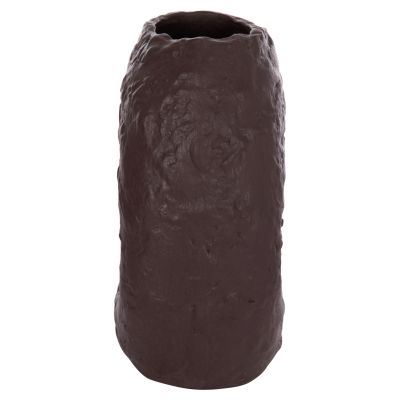DECORATIVE TABLE VASE NAMENTIS HM4673.07L TERRACOTA IN CHOCOLATE COLOR--26.5x16x36.5Hcm.