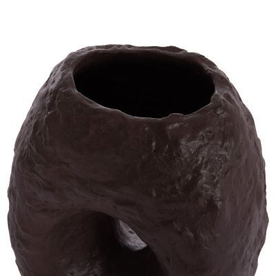 DECORATIVE TABLE VASE NAMENTIS HM4673.07L TERRACOTA IN CHOCOLATE COLOR--26.5x16x36.5Hcm.