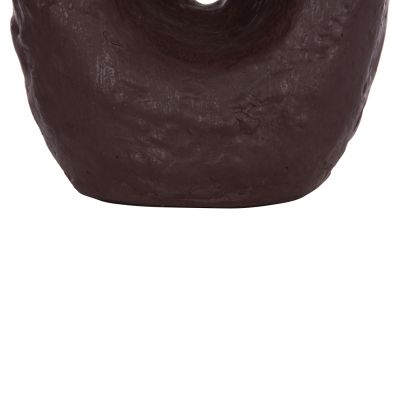 DECORATIVE TABLE VASE NAMENTIS HM4673.07L TERRACOTA IN CHOCOLATE COLOR--26.5x16x36.5Hcm.