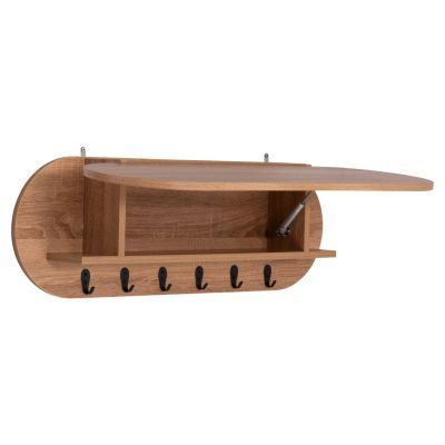 ENTRYWAY HANGER WITH CABINET SHELF STOR HM18078.02 MELAMINE IN SONAMA 84x15.5x28.5Hcm.