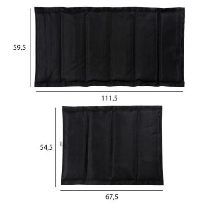 РЕЗЕРВЕН ТЕКСТИЛЕН ПЛАТ HM6064.01 ЗА ШЕЗЛОНГ AIGAIO В ЧЕРЕН ЦВЯТ