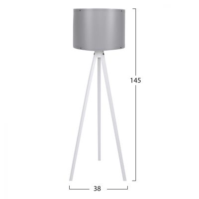 FLOOR LAMP IN WHITE AND GREY HM7272.06 Φ38x145cm.