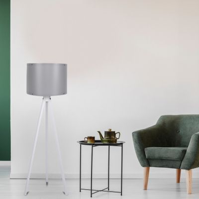 FLOOR LAMP IN WHITE AND GREY HM7272.06 Φ38x145cm.