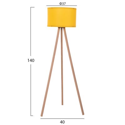ПОДОВА ЛАМПА В ЕКРЮ И ЖЪЛТО HM7272.15 Φ38x145см.