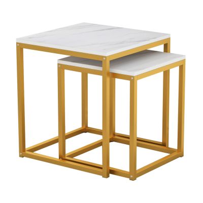 СТРАНИЧНИ МАСИ СИВО КОМПЛЕКТ 2БР MDF & МЕТАЛ 45Χ45Χ50Hcm.HM8762.11