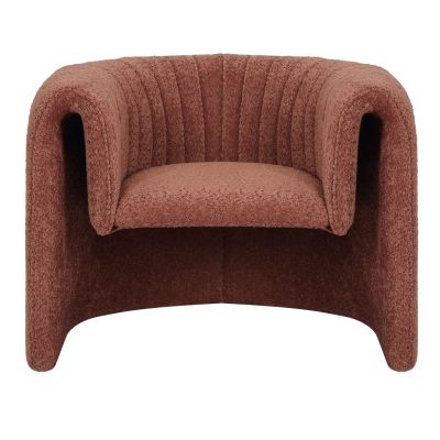 ARMCHAIR RIKER HM9682.02 METAL FRAME-BRICK RED BOUCLE FABRIC 92x74x69Hcm.