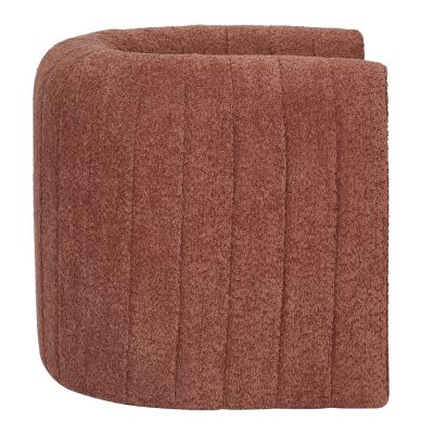 ARMCHAIR RIKER HM9682.02 METAL FRAME-BRICK RED BOUCLE FABRIC 92x74x69Hcm.