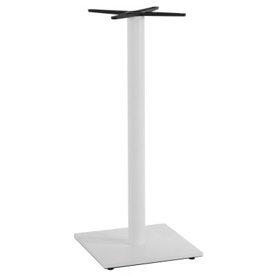 BASE FOR BAR TABLE HM439.02 METAL IN WHITE MATTE WITH HEIGHT ADJUSTERS 46Χ46Χ108Hcm.