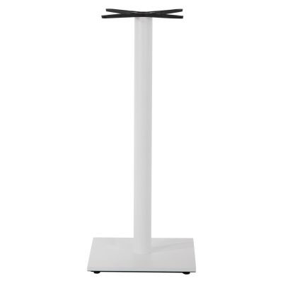 BASE FOR BAR TABLE HM439.02 METAL IN WHITE MATTE WITH HEIGHT ADJUSTERS 46Χ46Χ108Hcm.