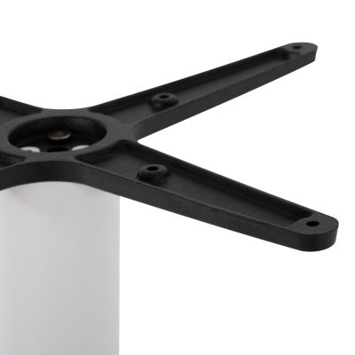 BASE FOR BAR TABLE HM439.02 METAL IN WHITE MATTE WITH HEIGHT ADJUSTERS 46Χ46Χ108Hcm.