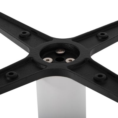 BASE FOR BAR TABLE HM439.02 METAL IN WHITE MATTE WITH HEIGHT ADJUSTERS 46Χ46Χ108Hcm.