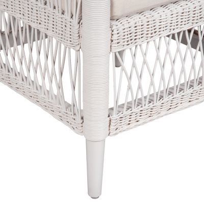 ARMCHAIR MALAWI HM9635.02 MAHOGANY WOOD WITH RATTAN IN WHITE-WHITE CUSHION 80x70x86Hcm.