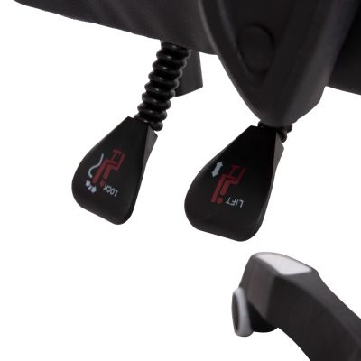 GAMING ARMCHAIR DARREN HM1203.04 BLACK-WHITE PVC 58.5x100x120Hcm.