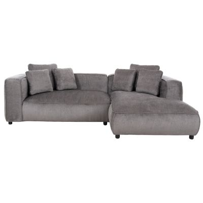 CORNER SOFA 3-SEATER GRACE HM3280.03R GREY FABRIC 252x105-160x70-90Hcm.