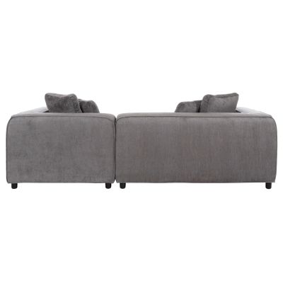 CORNER SOFA 3-SEATER GRACE HM3280.03R GREY FABRIC 252x105-160x70-90Hcm.