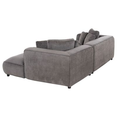 CORNER SOFA 3-SEATER GRACE HM3280.03R GREY FABRIC 252x105-160x70-90Hcm.