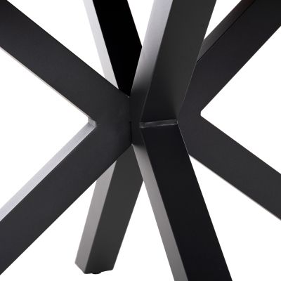 OUTDOOR ROUND TABLE MORIL HM6041.01 ALUMINUM IN ANTHRACITE-POLYWOOD IN NATURAL WOOD Φ120cm.