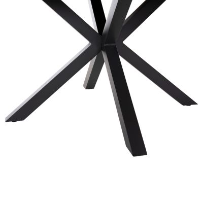 OUTDOOR ROUND TABLE MORIL HM6041.01 ALUMINUM IN ANTHRACITE-POLYWOOD IN NATURAL WOOD Φ120cm.