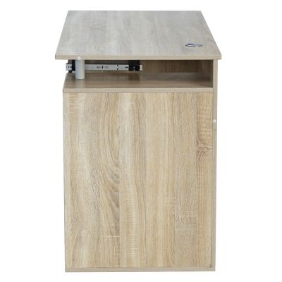 MELAMINE DESK STATUS HM2026.02 SONOMA-WHITE 120Χ55Χ76 cm.