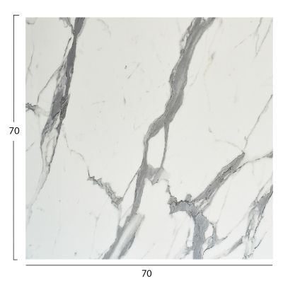 SQUARE HPL TABLETOP HM5838.31 WHITE MARBLE 70x70cm.