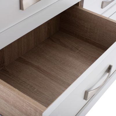 Bedroom dresser -drawer HM317.06 with 6 drawers Sonama-white 120x40x76cm