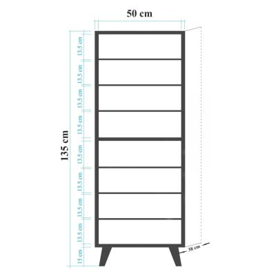MELAMINE SHOE ORGANIZER ΗΜ8954.01 SONAMA 50Χ38Χ135 cm.