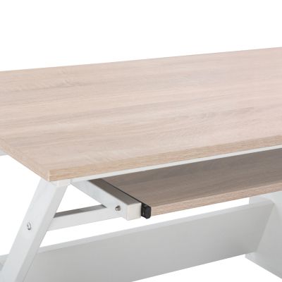 DESK VITINO HM2130.01, SONAMA-WHITE, 120X60X76H