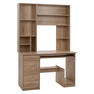 HM2032.02 desk STATUS with bookcase-shelves, SONOMA, 120x55x182