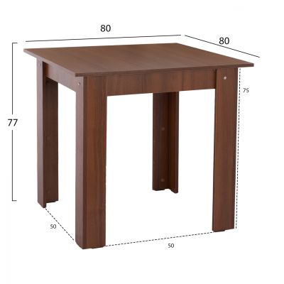 КУХНЕНСКА МАСА KELVIN HM2427.04, 80x80x77H, ОРЕХ