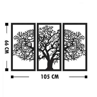 ДЪРВЕНА ЧЕРНА ДЕКОРАЦИЯ ЗА СТЕНА С ДЪРВО 105X66 HM7221