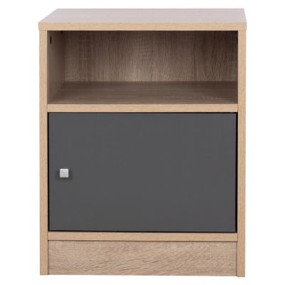 NIGHTSTAND MELAMINE MALORY SONOMA-GREY 40x40x50Hcm.HM2205.04
