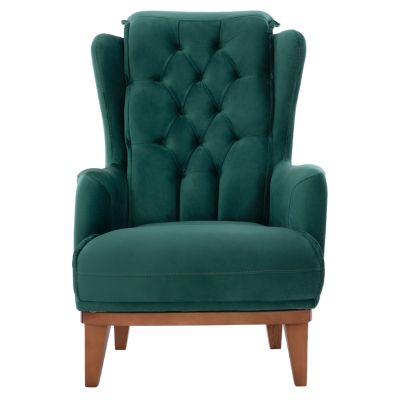 HM9313.13 BENNINGTON cypress green velvet armchair, 75x100x100cm