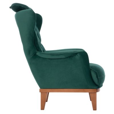 HM9313.13 BENNINGTON cypress green velvet armchair, 75x100x100cm