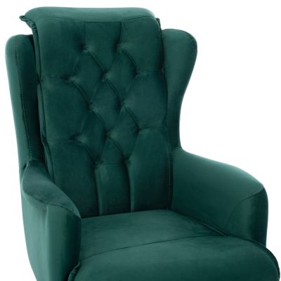 HM9313.13 BENNINGTON cypress green velvet armchair, 75x100x100cm