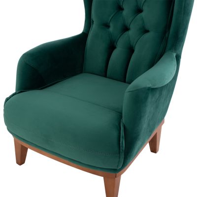 HM9313.13 BENNINGTON cypress green velvet armchair, 75x100x100cm